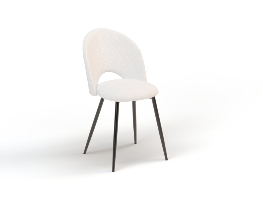 Set of 2 Larsen White Boucle Chairs