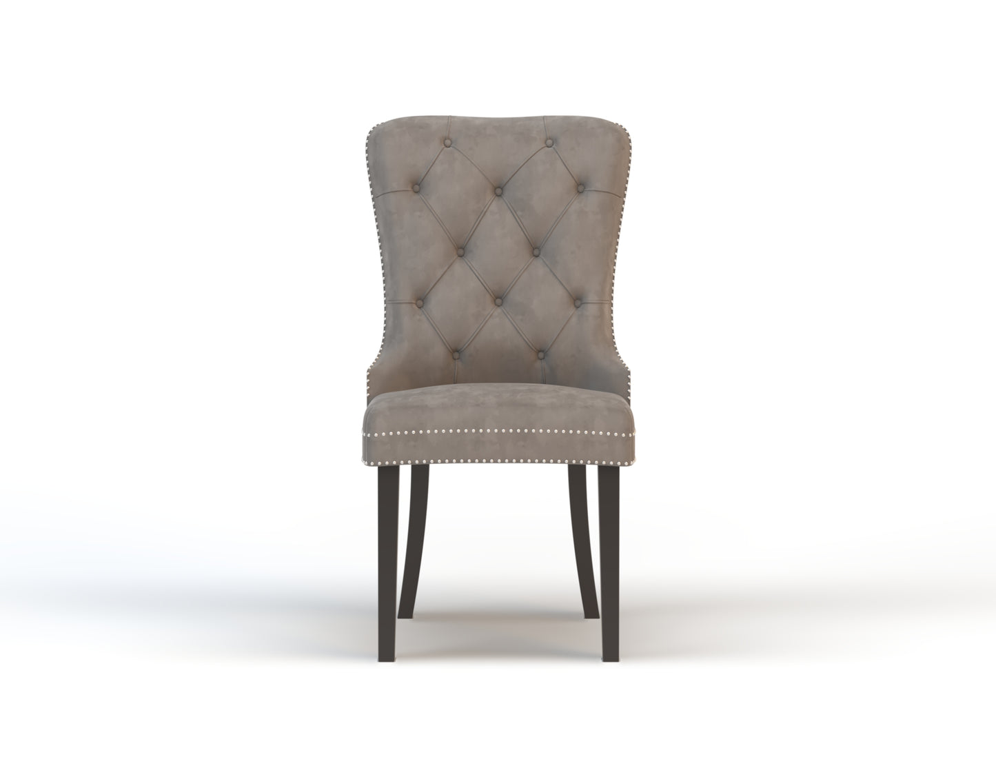 Set of 2 Louie Grey Velvet Chairs