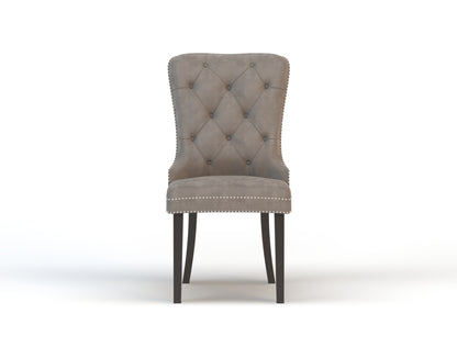 Set of 2 Louie Grey Velvet Chairs