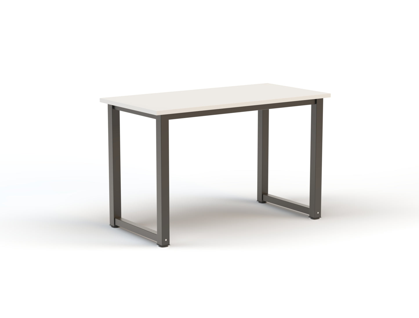 Aston Office Desk 120cm White Top / Black Frame