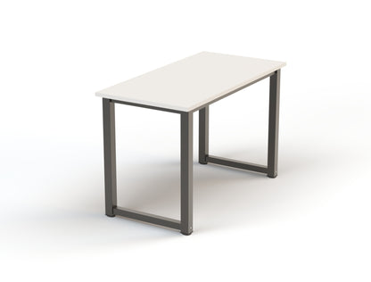 Aston Office Desk 120cm White Top / Black Frame