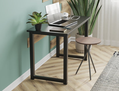 Aston Office Desk 120cm Black Top / Black Frame