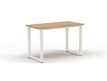 Aston Office Desk 120cm Nature Top / White Frame