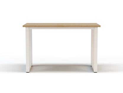 Aston Office Desk 120cm Nature Top / White Frame