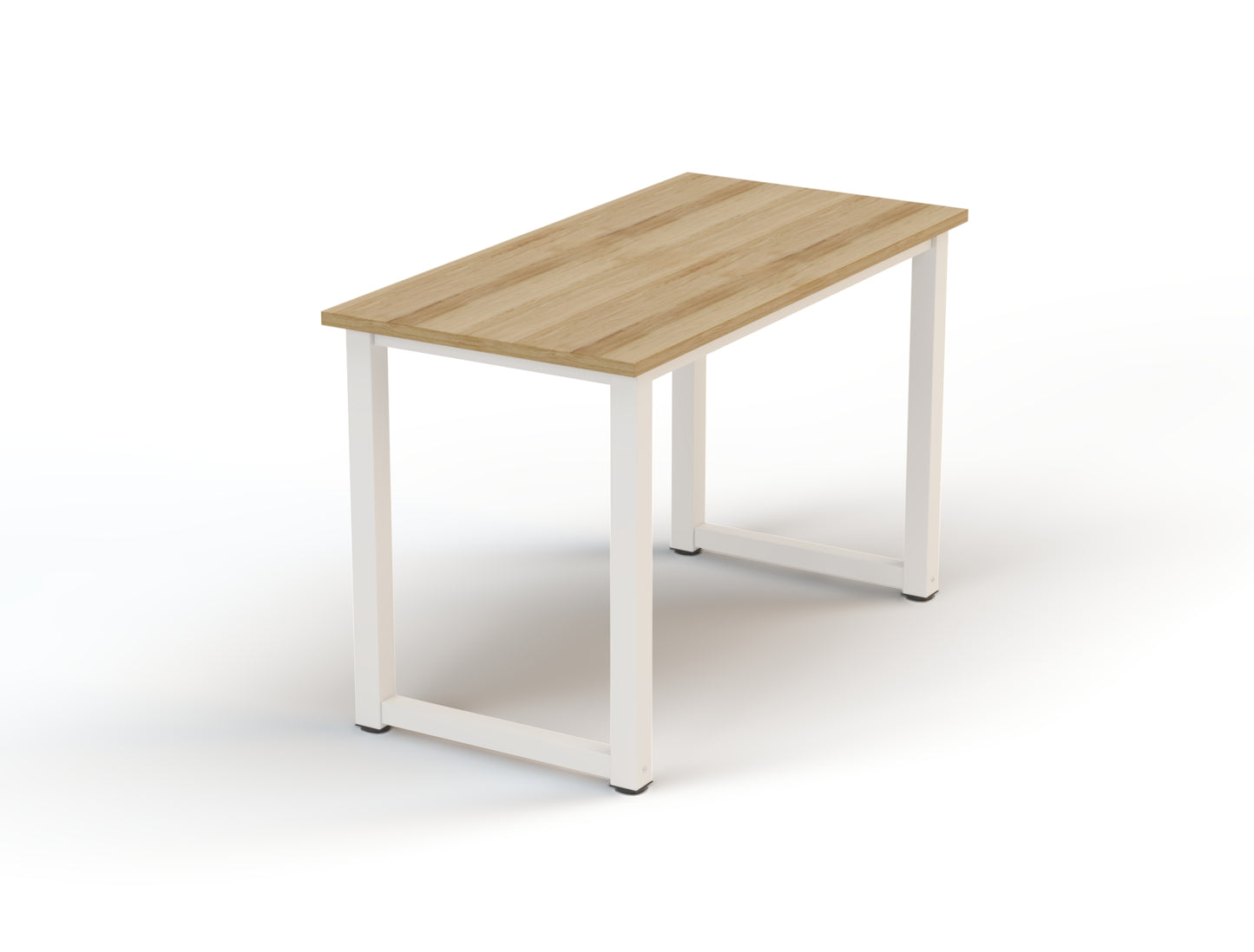 Aston Office Desk 120cm Nature Top / White Frame