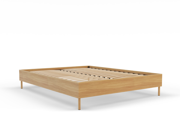 Damon Wooden Natural Double Bed Frame