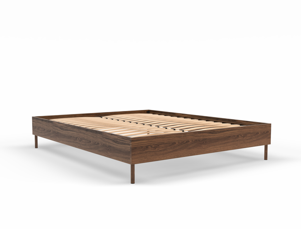 Damon Wooden Walnut Single Bed Frame