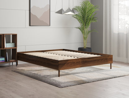 Damon Wooden Walnut Bed Frame