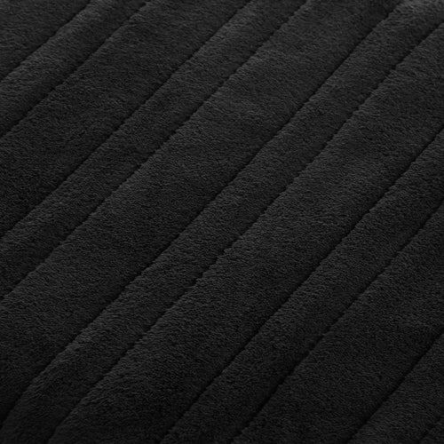 Isaak Washable Electric Heated Throw Rug Flannel Black