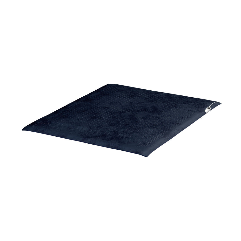 Isaak Washable Electric Heated Throw Rug Flannel Blue