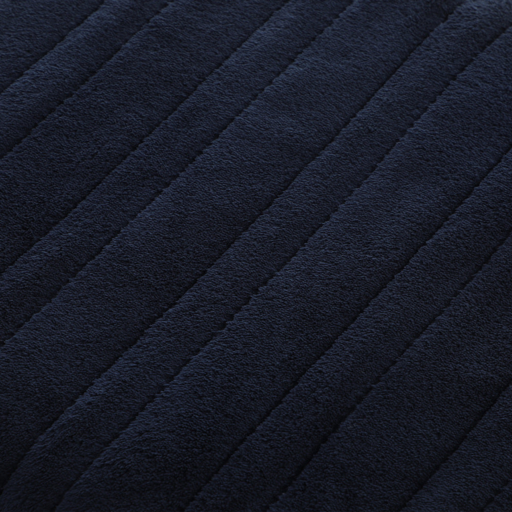 Isaak Washable Electric Heated Throw Rug Flannel Blue