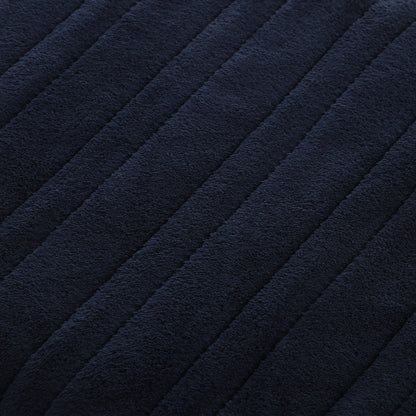 Isaak Washable Electric Heated Throw Rug Flannel Blue