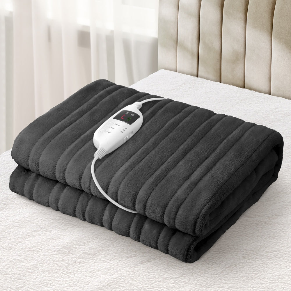 Isaak Electric Blanket Washable Heated Throw Rug Coral Fleece
