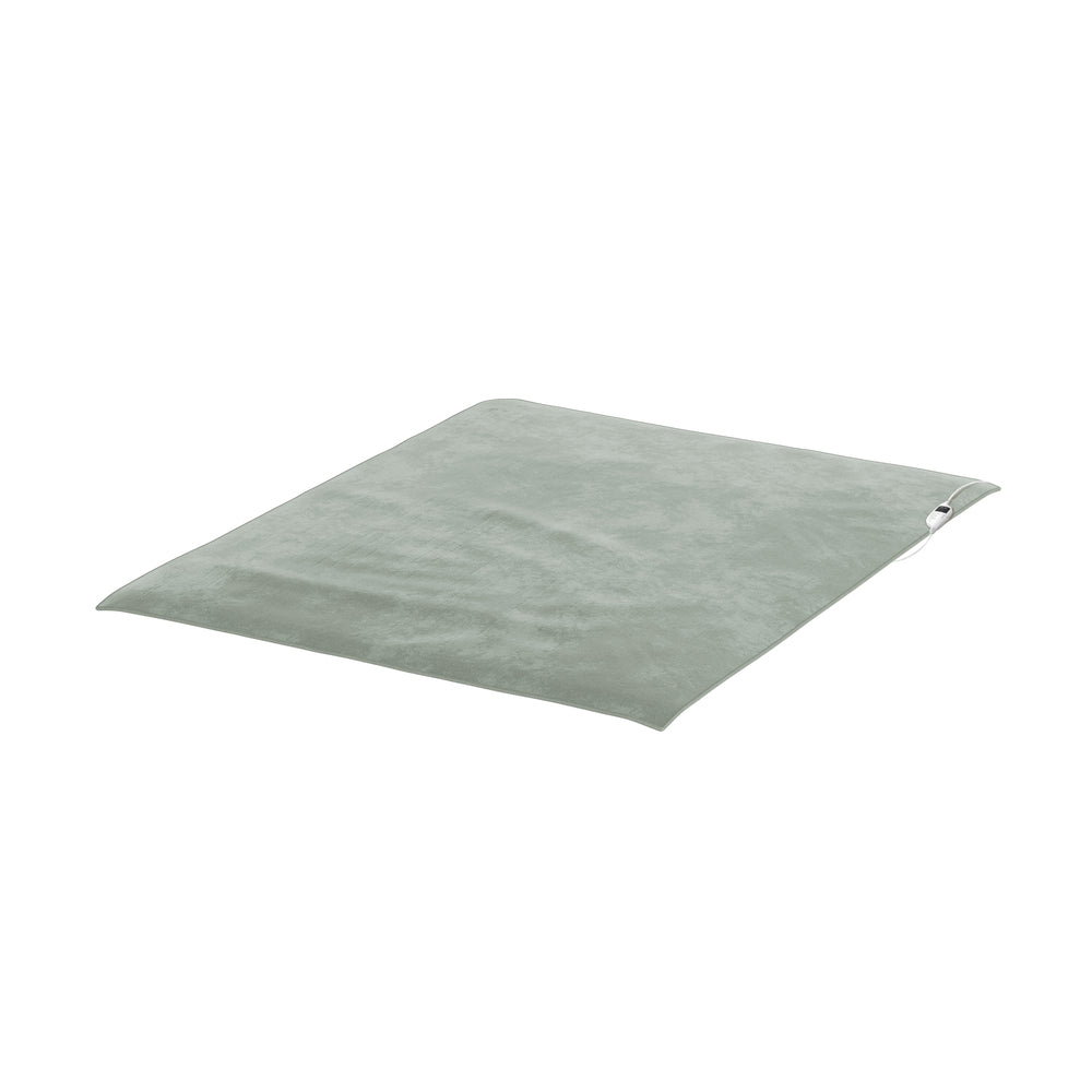 Isaak Electric Heated Blanket Washable Throw Rug Coral Fleece Light Green
