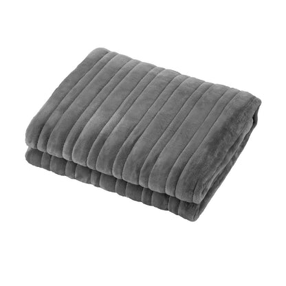 Isaak Electric Heated Throw Rug Washable Silver