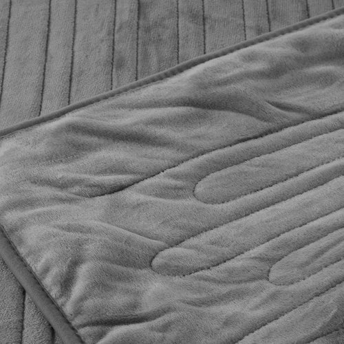 Isaak Electric Heated Throw Rug Washable Silver