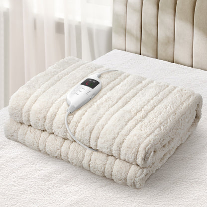 Isaak Heated Throw Rug Blanket Washable Sherpa Flannel