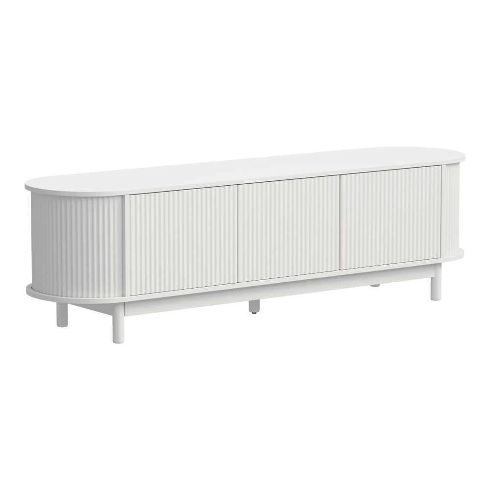 Bali Wooden White Entertainment Unit 160cm