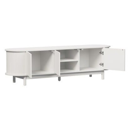 Bali Wooden White Entertainment Unit 160cm