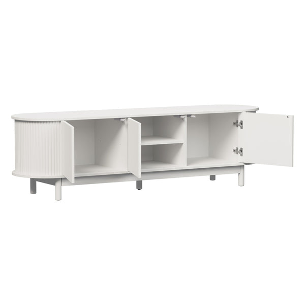 Bali Wooden White Entertainment Unit 160cm