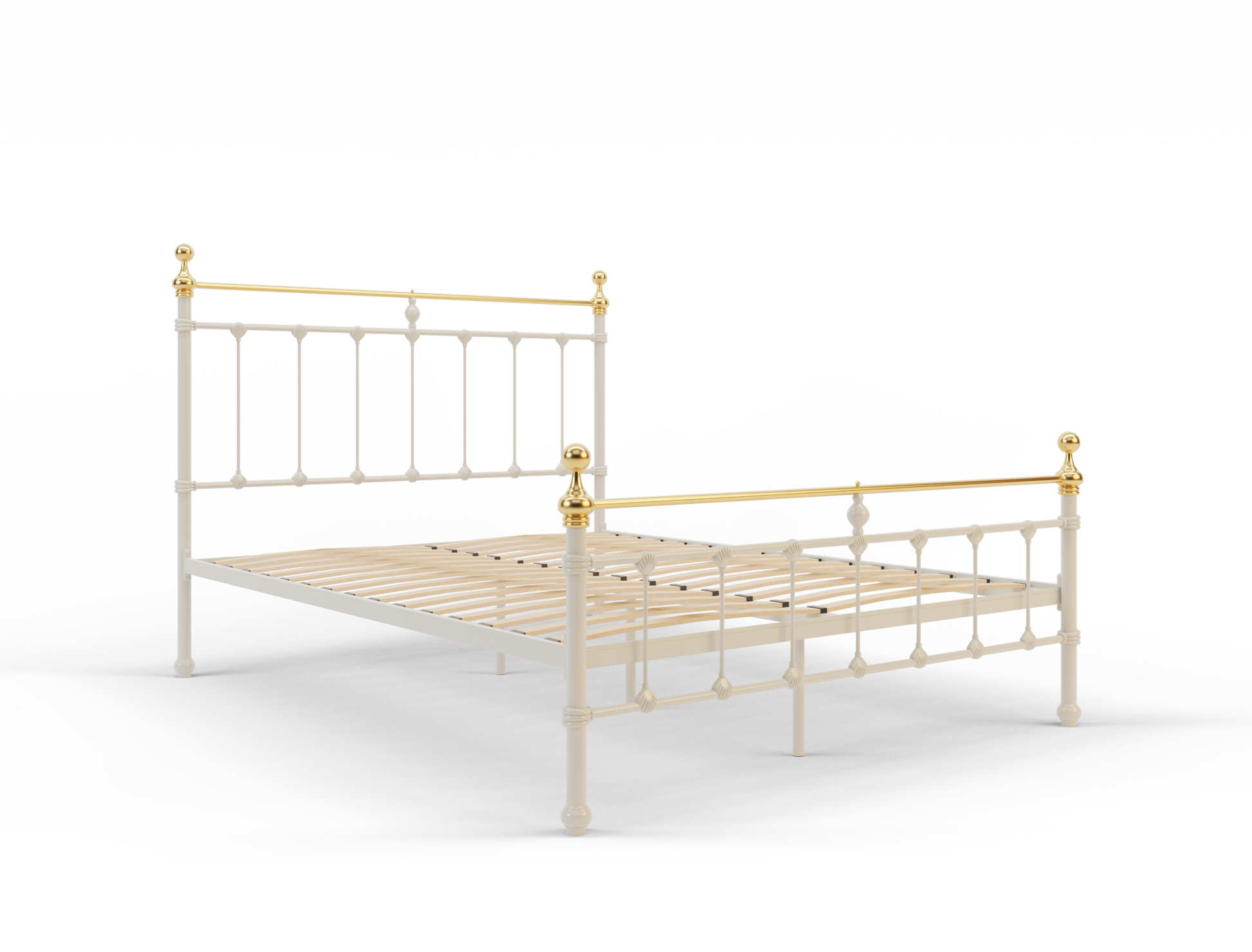 top view of a double bed frame in a white background from Isaak