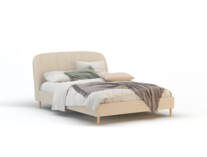 Ysobel White Oak Fabric Bed Frame