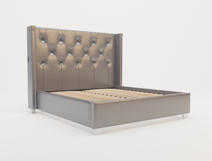 top view of a double bed frame in a white background from Isaak