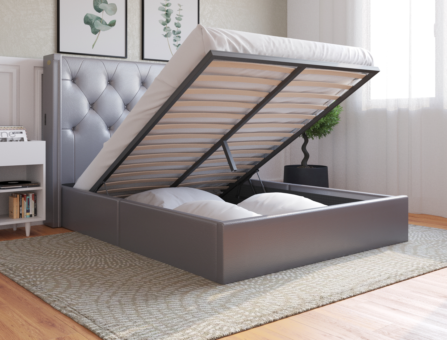 top view of a double bed frame in a bedroom from Isaak