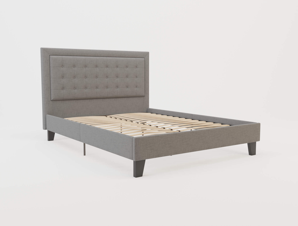 Florence Grey Fabric Double Bed Frame