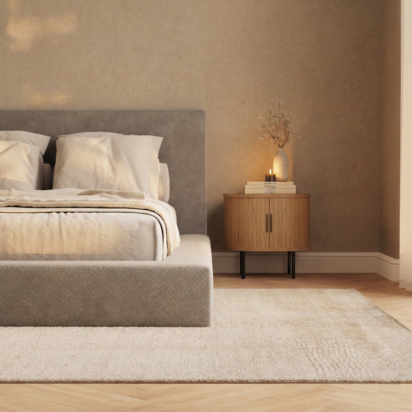 Marshmallow Bed Low Pile Chinelle Soft Grey