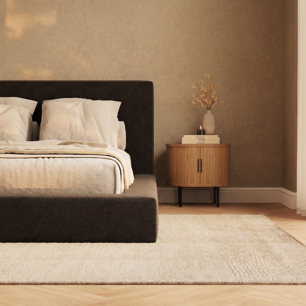 Marshmallow Bed Low Pile Chinelle Soft Black