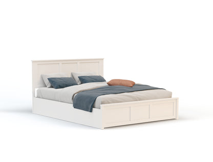 Kiara Wooden White Gas Lift Bed Frame