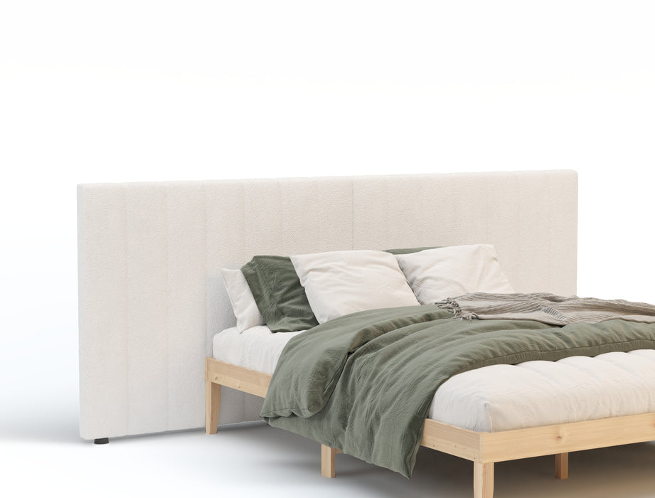 Lucian White Boucle Bed Head