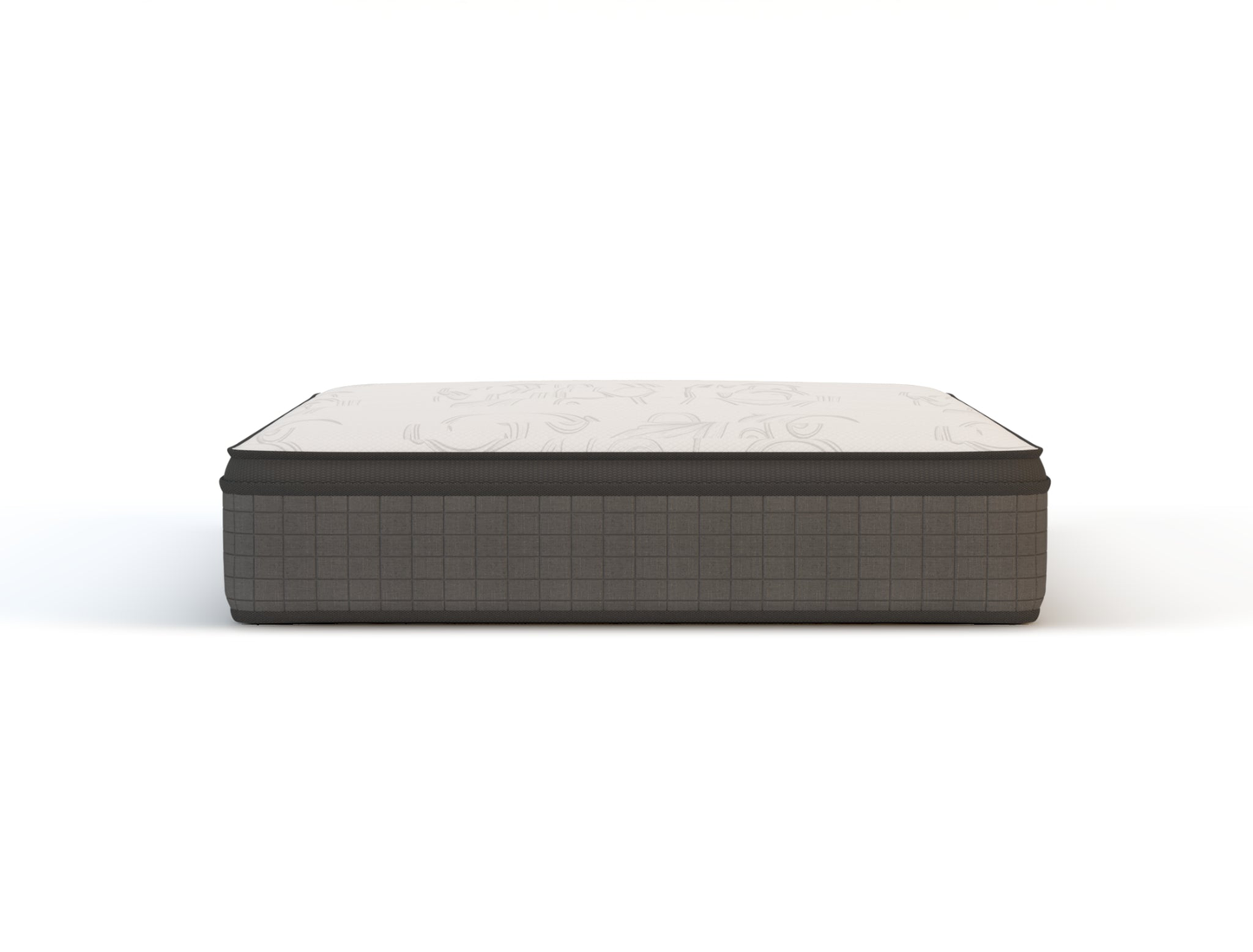 front view of a double mattress in a white background from Isaak