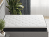 side view of a queen mattress on a bed frame in a bedroom from Isaak