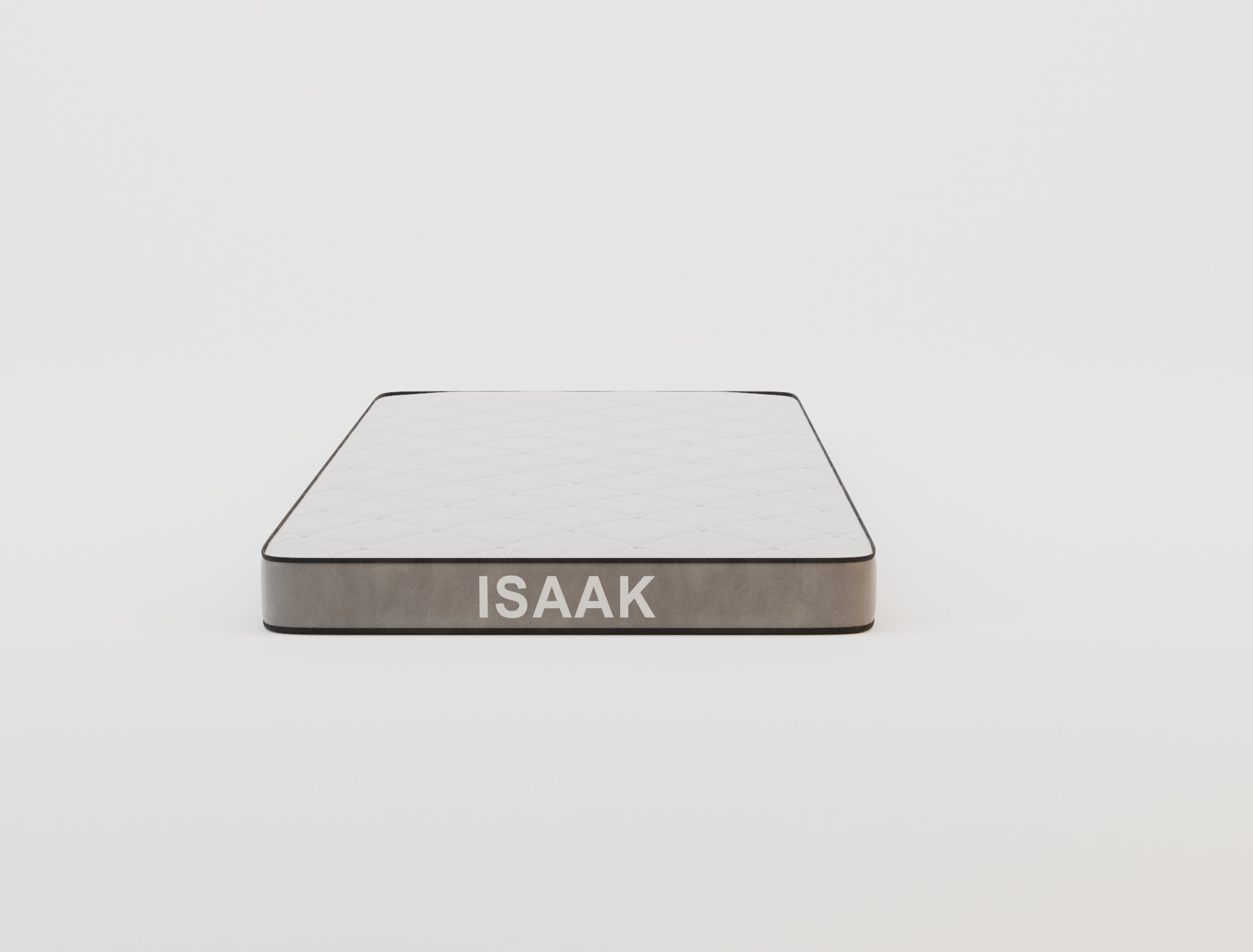 front view of a single mattress in a white background from Isaak