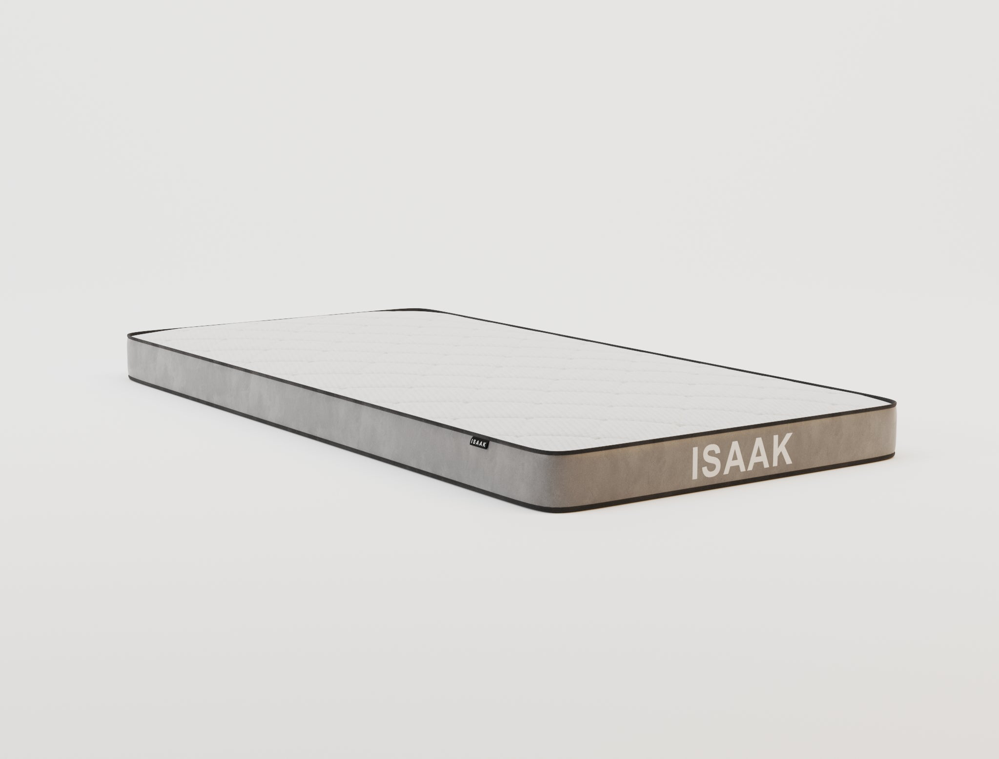 top view of a single mattress in a white background from Isaak