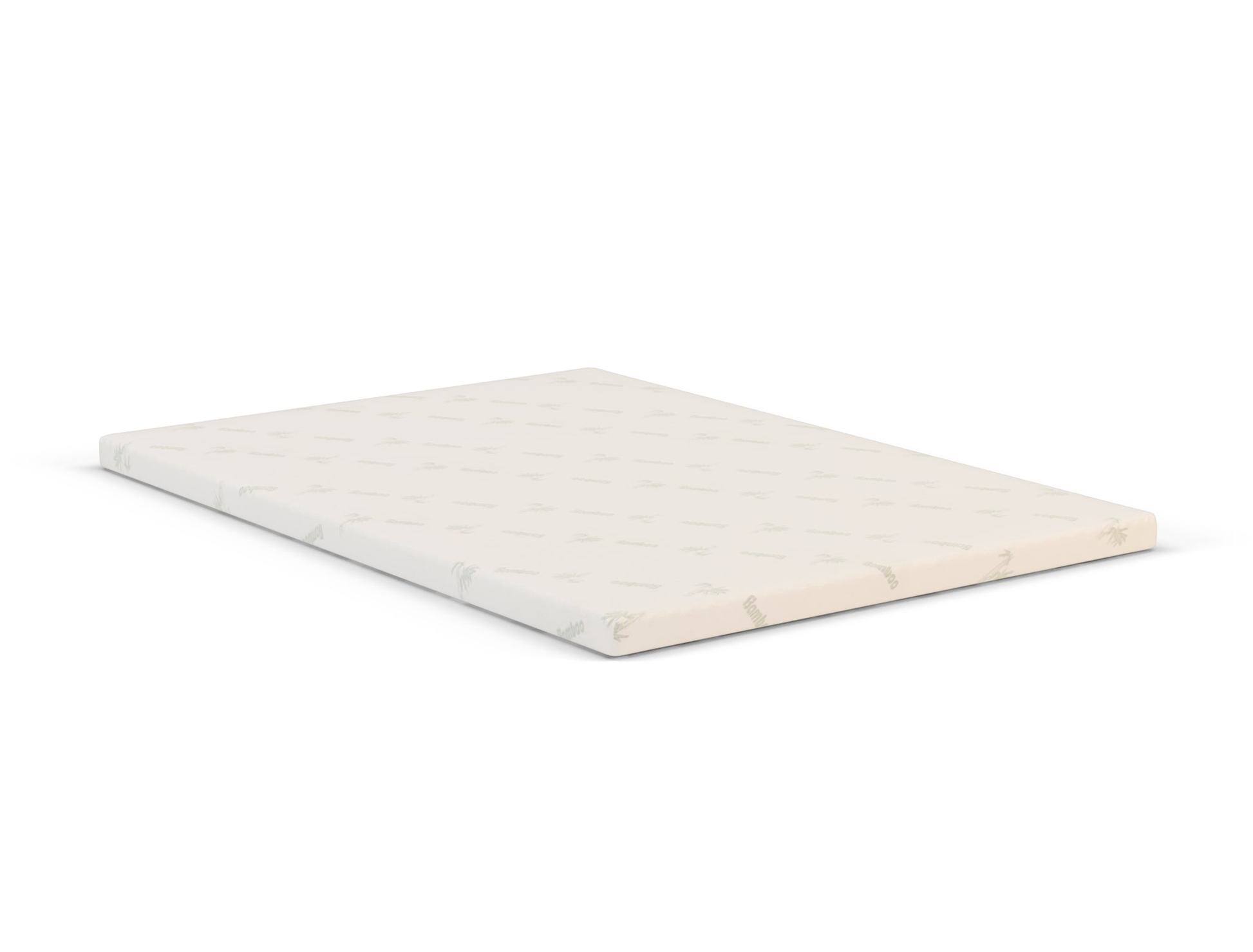 top view of a double mattress topper in a white background from Isaak