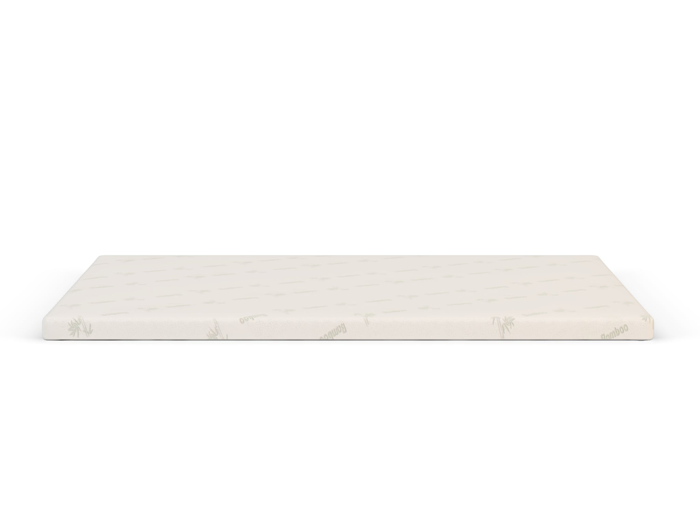 side view of a double mattress topper in a white background from Isaak