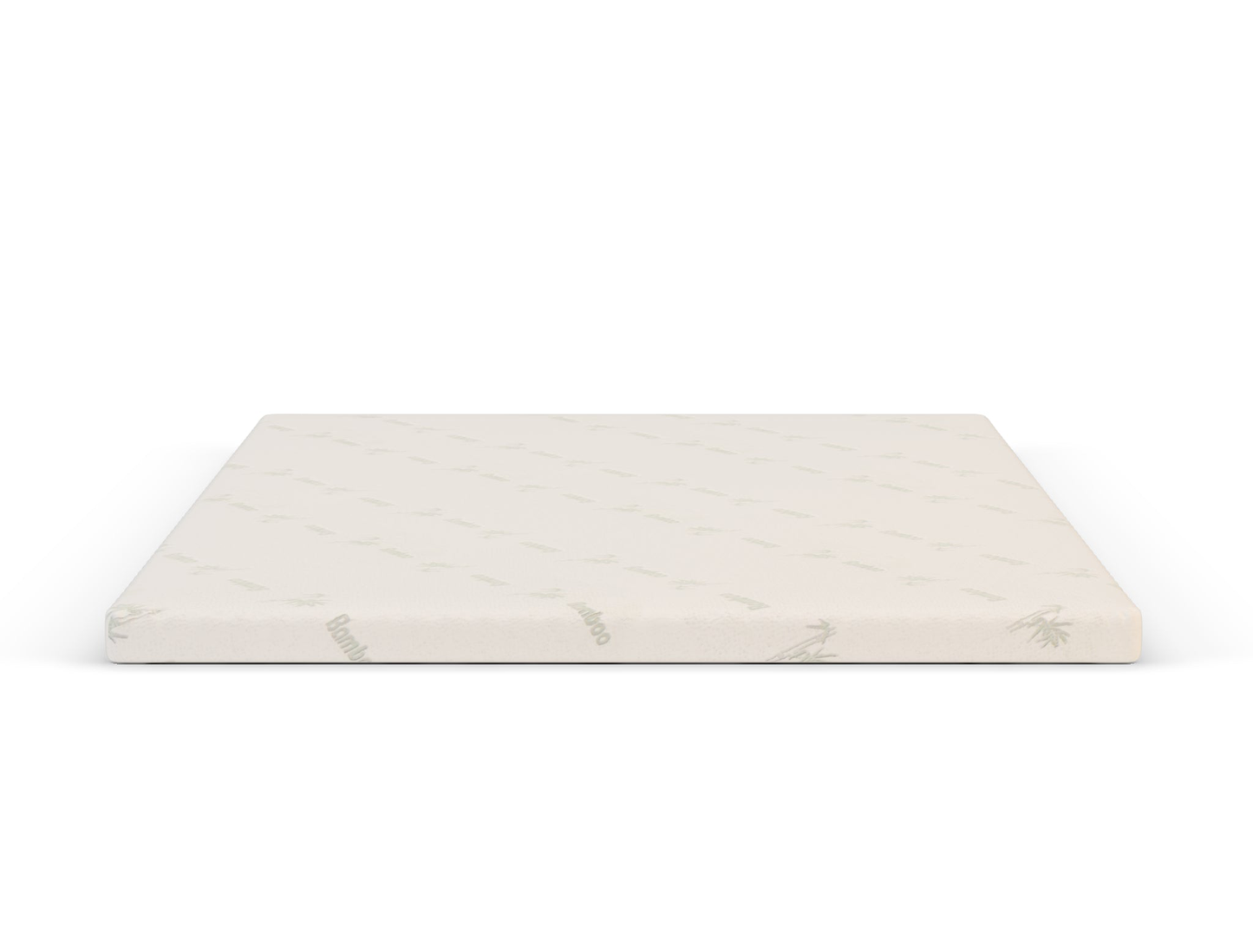 front view of a double mattress topper in a white background from Isaak