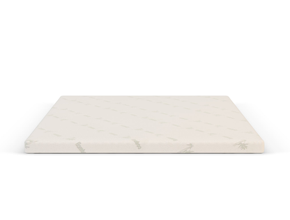 front view of a double mattress topper in a white background from Isaak