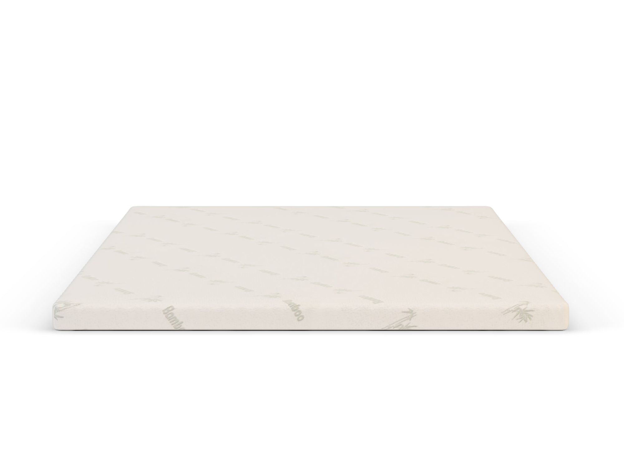 front view of a king single mattress topper in a white background from Isaak