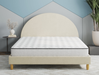 front view of a double mattress on a bed frame in a bedroom from Isaak