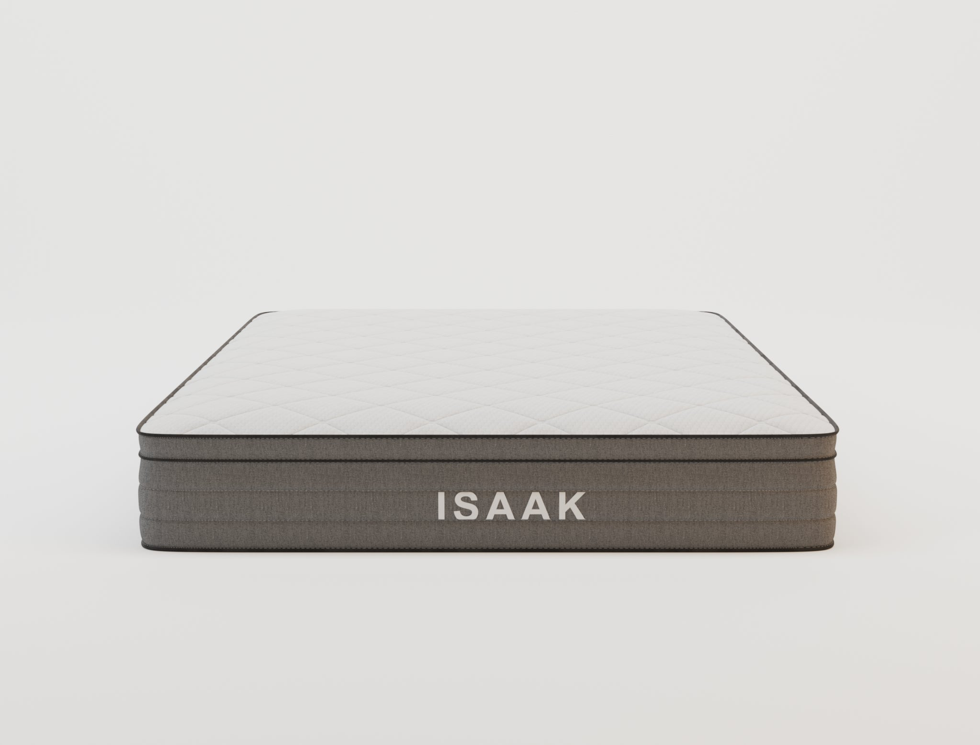 front view of a double mattress in a white background from Isaak