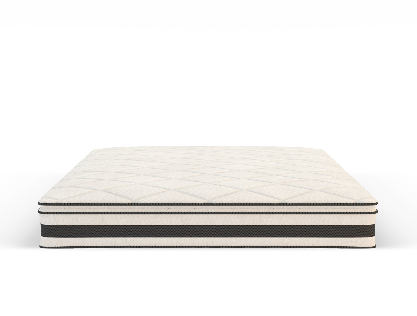 front view of a queen mattress in a white background from Isaak