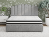 front view of a king mattress on a bed frame in a bedroom from Isaak