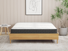 front view of a king single mattress on a bed frame in a bedroom from Isaak