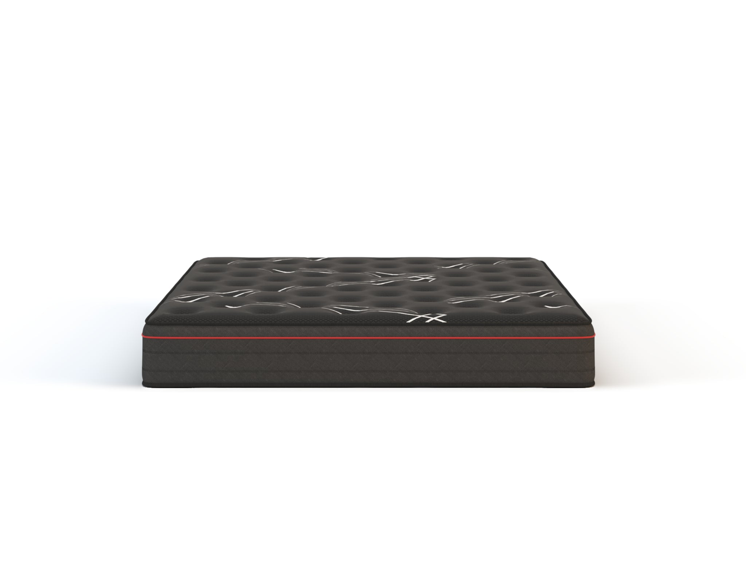 front view of a king mattress in a white background