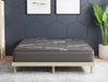 front view of a king single mattress on a bed frame in a bedroom from Isaak