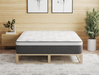 front view of a king single mattress on a bed frame in a bedroom from Isaak